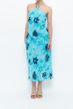 Load image into Gallery viewer, Vintage x Made in Korea x Bright Blue Floral Maxi Dress (S, M)
