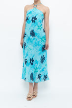 Load image into Gallery viewer, Vintage x Made in Korea x Bright Blue Floral Maxi Dress (S, M)