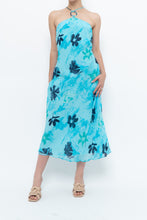 Load image into Gallery viewer, Vintage x Made in Korea x Bright Blue Floral Maxi Dress (S, M)