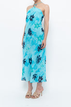Load image into Gallery viewer, Vintage x Made in Korea x Bright Blue Floral Maxi Dress (S, M)
