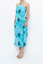 Load image into Gallery viewer, Vintage x Made in Korea x Bright Blue Floral Maxi Dress (S, M)
