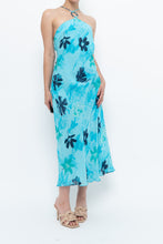 Load image into Gallery viewer, Vintage x Made in Korea x Bright Blue Floral Maxi Dress (S, M)