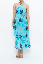 Load image into Gallery viewer, Vintage x Made in Korea x Bright Blue Floral Maxi Dress (S, M)