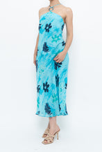 Load image into Gallery viewer, Vintage x Made in Korea x Bright Blue Floral Maxi Dress (S, M)