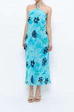 Load image into Gallery viewer, Vintage x Made in Korea x Bright Blue Floral Maxi Dress (S, M)