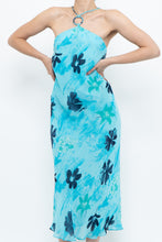 Load image into Gallery viewer, Vintage x Made in Korea x Bright Blue Floral Maxi Dress (S, M)