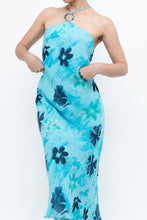 Load image into Gallery viewer, Vintage x Made in Korea x Bright Blue Floral Maxi Dress (S, M)