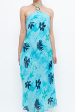 Load image into Gallery viewer, Vintage x Made in Korea x Bright Blue Floral Maxi Dress (S, M)