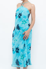 Load image into Gallery viewer, Vintage x Made in Korea x Bright Blue Floral Maxi Dress (S, M)