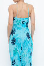 Load image into Gallery viewer, Vintage x Made in Korea x Bright Blue Floral Maxi Dress (S, M)