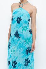 Load image into Gallery viewer, Vintage x Made in Korea x Bright Blue Floral Maxi Dress (S, M)