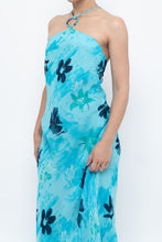 Load image into Gallery viewer, Vintage x Made in Korea x Bright Blue Floral Maxi Dress (S, M)