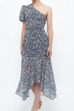 Load image into Gallery viewer, ASTR THE LABEL x Blue Floral One-Shoulder Midi Dress (S)