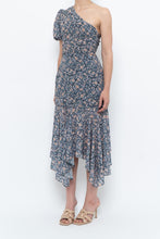 Load image into Gallery viewer, ASTR THE LABEL x Blue Floral One-Shoulder Midi Dress (S)