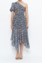 Load image into Gallery viewer, ASTR THE LABEL x Blue Floral One-Shoulder Midi Dress (S)