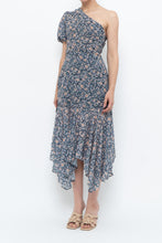 Load image into Gallery viewer, ASTR THE LABEL x Blue Floral One-Shoulder Midi Dress (S)