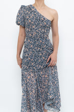 Load image into Gallery viewer, ASTR THE LABEL x Blue Floral One-Shoulder Midi Dress (S)