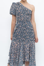 Load image into Gallery viewer, ASTR THE LABEL x Blue Floral One-Shoulder Midi Dress (S)