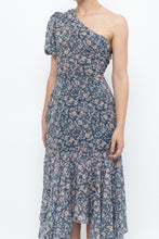 Load image into Gallery viewer, ASTR THE LABEL x Blue Floral One-Shoulder Midi Dress (S)