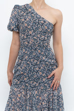 Load image into Gallery viewer, ASTR THE LABEL x Blue Floral One-Shoulder Midi Dress (S)