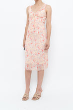 Load image into Gallery viewer, Vintage x Cream Floral Midi Dress (S)