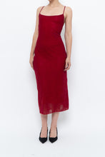 Load image into Gallery viewer, Vintage x Made in Canada x Pink, Red Irridescent Midi Dress (M)