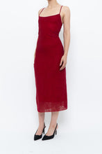 Load image into Gallery viewer, Vintage x Made in Canada x Pink, Red Irridescent Midi Dress (M)
