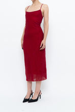Load image into Gallery viewer, Vintage x Made in Canada x Pink, Red Irridescent Midi Dress (M)