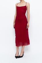 Load image into Gallery viewer, Vintage x Made in Canada x Pink, Red Irridescent Midi Dress (M)