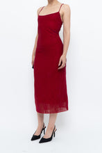 Load image into Gallery viewer, Vintage x Made in Canada x Pink, Red Irridescent Midi Dress (M)