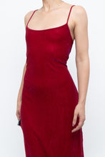 Load image into Gallery viewer, Vintage x Made in Canada x Pink, Red Irridescent Midi Dress (M)