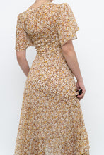 Load image into Gallery viewer, ASTR THE LABEL x Yellow Floral Flowy Midi Dress (S)