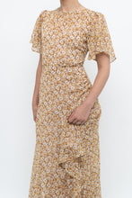 Load image into Gallery viewer, ASTR THE LABEL x Yellow Floral Flowy Midi Dress (S)