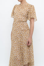 Load image into Gallery viewer, ASTR THE LABEL x Yellow Floral Flowy Midi Dress (S)