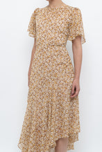 Load image into Gallery viewer, ASTR THE LABEL x Yellow Floral Flowy Midi Dress (S)