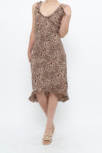 Vintage x Made in India x Animal Print Midi Dress (S, M)