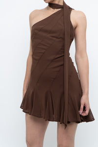 Modern x Brown Panelled Mini Dress (S, M)