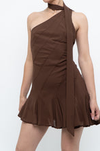 Load image into Gallery viewer, Modern x Brown Panelled Mini Dress (S, M)
