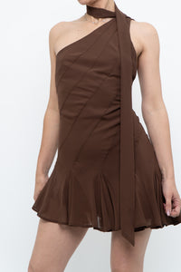 Modern x Brown Panelled Mini Dress (S, M)
