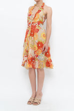 Load image into Gallery viewer, Vintage x Made in Romania x MISS SIXTY Silk Floral Halter Midi Dress (M, L)
