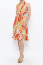 Load image into Gallery viewer, Vintage x Made in Romania x MISS SIXTY Silk Floral Halter Midi Dress (M, L)