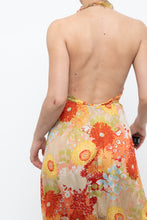 Load image into Gallery viewer, Vintage x Made in Romania x MISS SIXTY Silk Floral Halter Midi Dress (M, L)