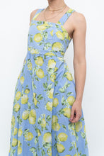 Load image into Gallery viewer, Modern x Made in Italy x Linen, Cotton-blend Lemon Patterned Maxi Dress (M, L)