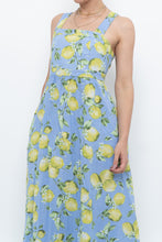Load image into Gallery viewer, Modern x Made in Italy x Linen, Cotton-blend Lemon Patterned Maxi Dress (M, L)