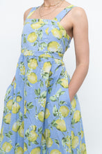 Load image into Gallery viewer, Modern x Made in Italy x Linen, Cotton-blend Lemon Patterned Maxi Dress (M, L)