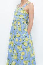 Load image into Gallery viewer, Modern x Made in Italy x Linen, Cotton-blend Lemon Patterned Maxi Dress (M, L)