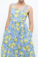 Load image into Gallery viewer, Modern x Made in Italy x Linen, Cotton-blend Lemon Patterned Maxi Dress (M, L)