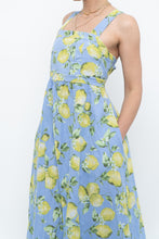 Load image into Gallery viewer, Modern x Made in Italy x Linen, Cotton-blend Lemon Patterned Maxi Dress (M, L)