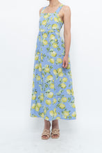 Load image into Gallery viewer, Modern x Made in Italy x Linen, Cotton-blend Lemon Patterned Maxi Dress (M, L)