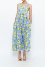 Load image into Gallery viewer, Modern x Made in Italy x Linen, Cotton-blend Lemon Patterned Maxi Dress (M, L)